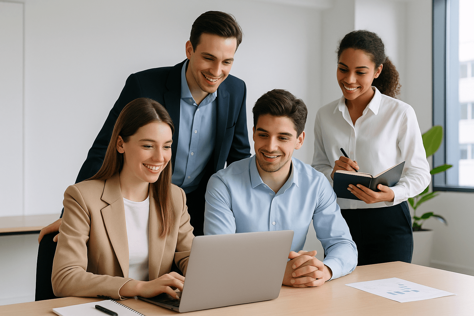 Tineri lucrând împreună în cadrul Young Leaders Club